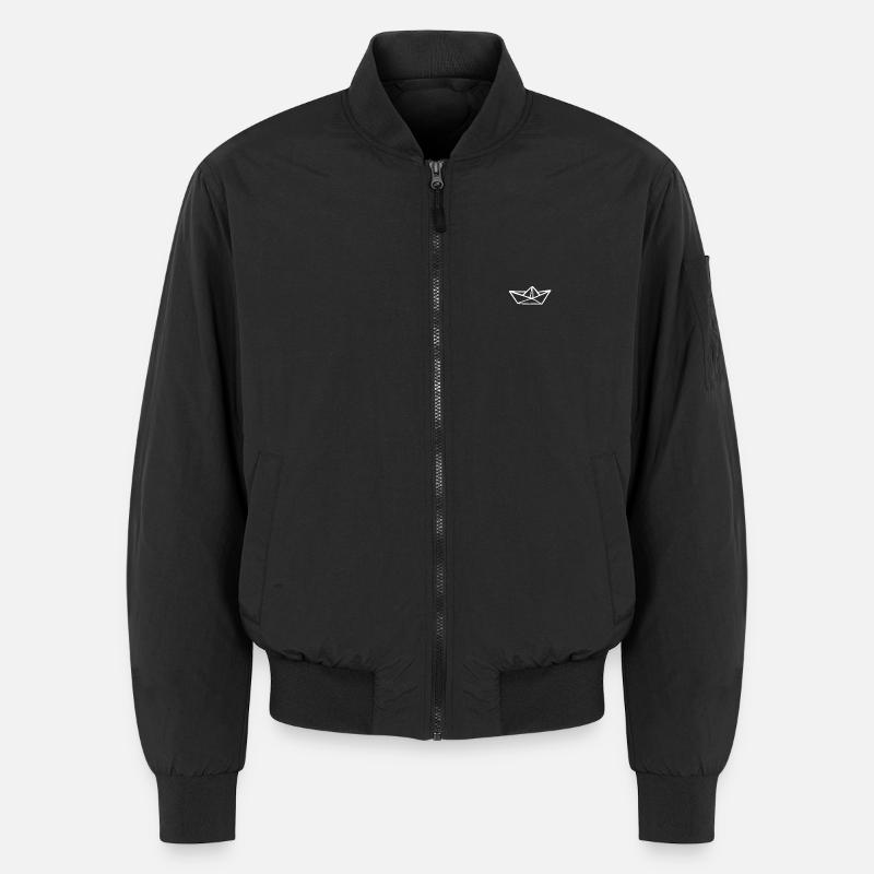 Weißes Boot, Schiffchen, Geschnkidee Unisex Bomberjacke