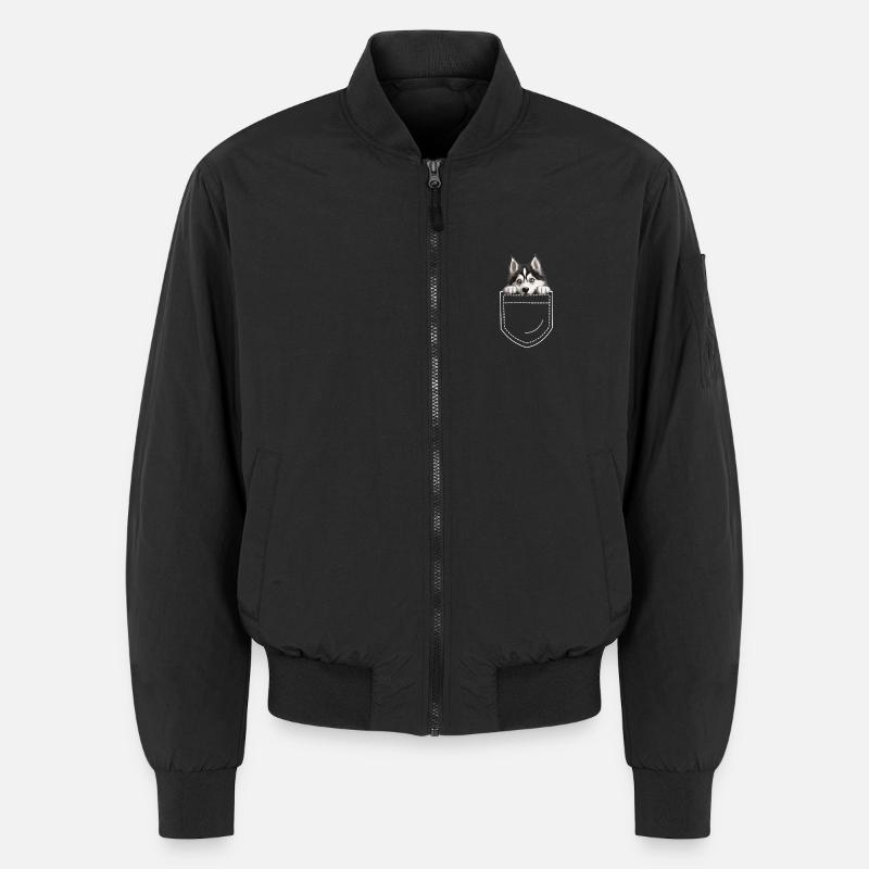 Hund Husky Unisex Bomberjacke