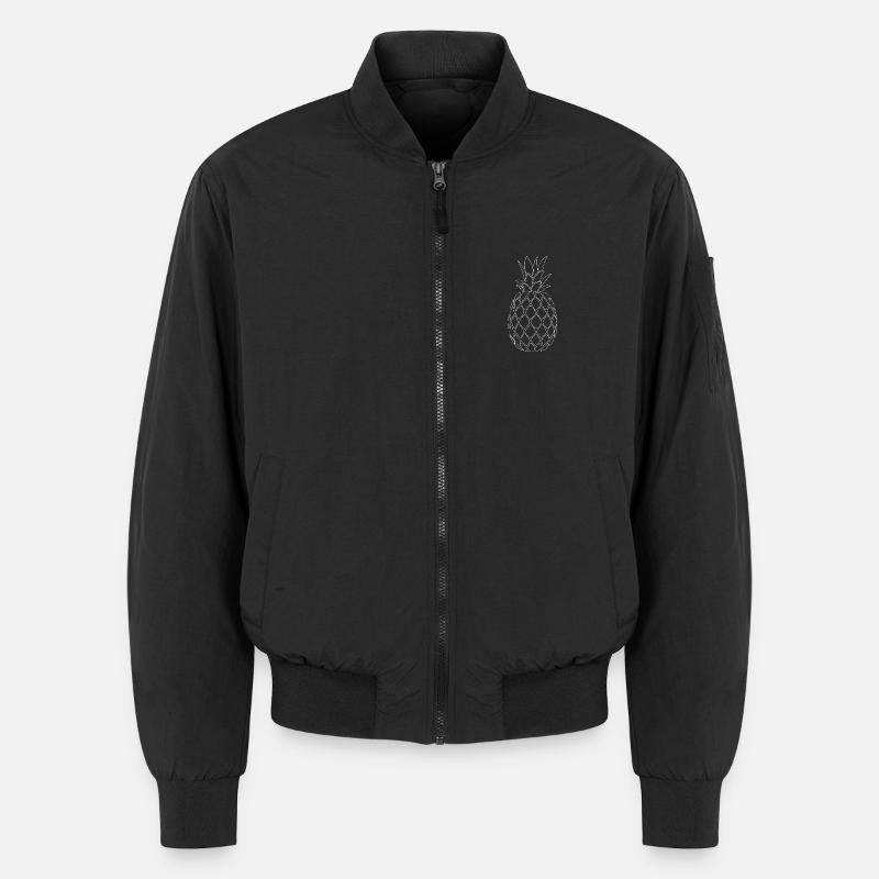 Pineapple white - Minimal Design Unisex Bomberjacke