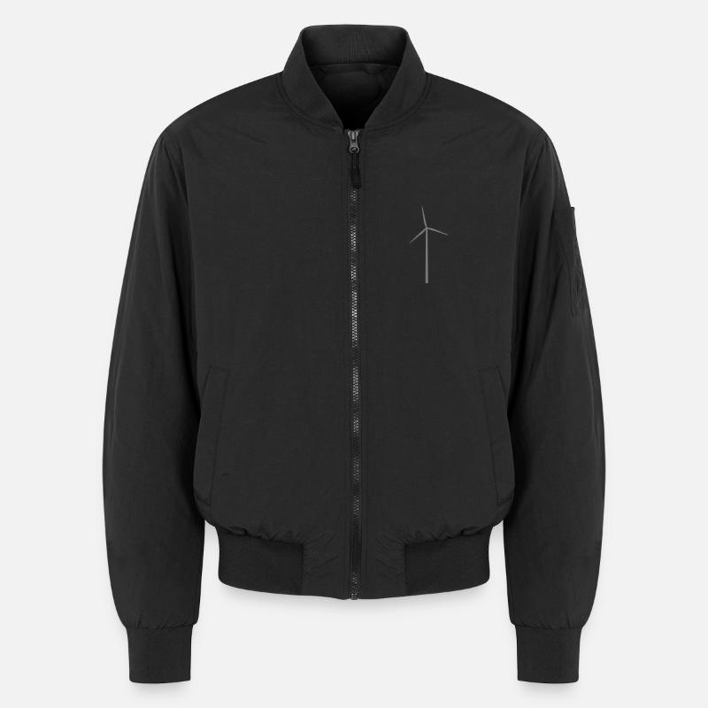 Windmill Windmill Wind Turbine - Unisex Bomber Jacket - black