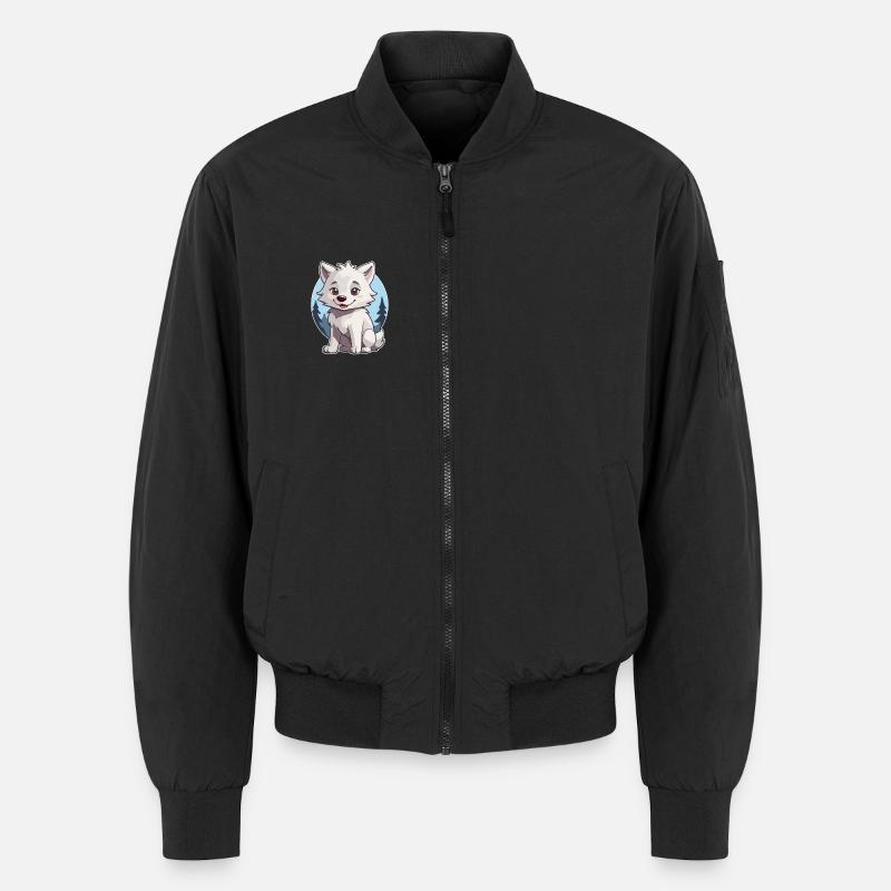 Cute wolf or husky dog Unisex Bomber Jacket