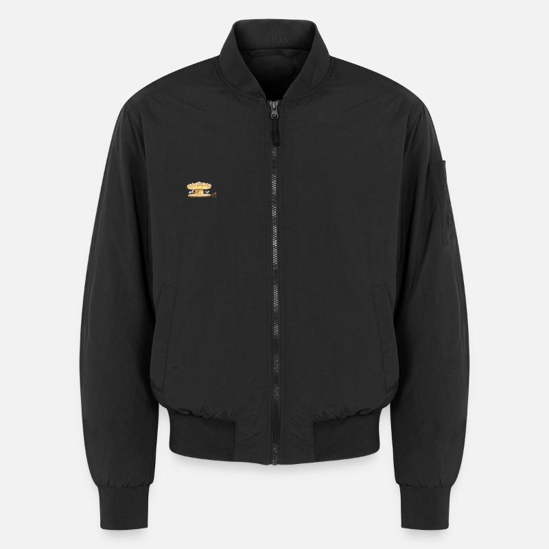 Enchanted Carousel Unisex Illustration - Unisex Bomber Jacket - black