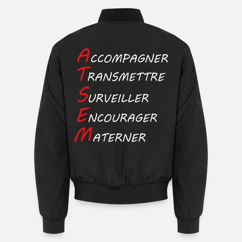 ATSEM - Bomber unisexe - noir