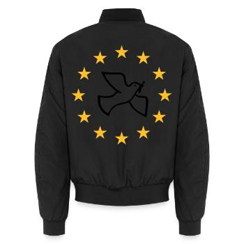 Paix a plongé dans les étoiles - Bomber unisexe - noir - Dos - AI Model Male 185 light (185cm)