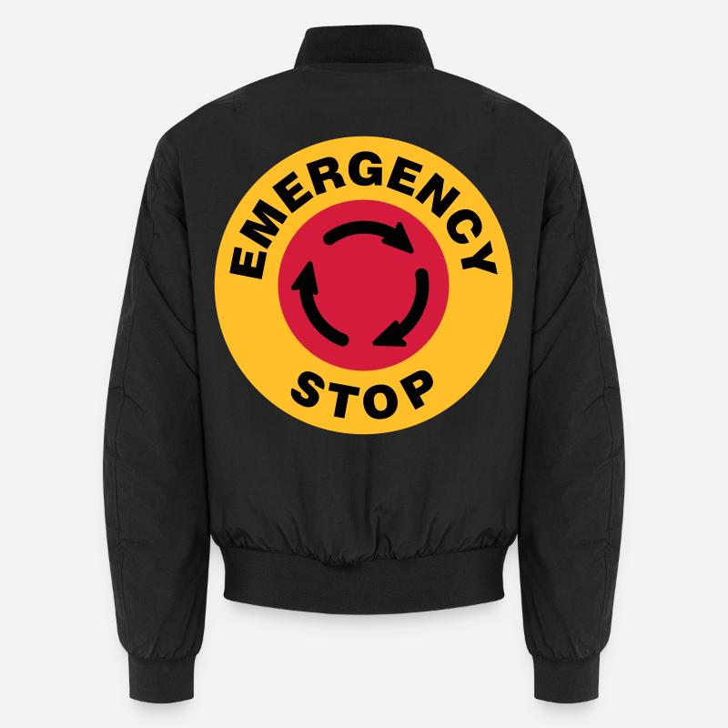 Emergency | Notfall | Stop Unisex Bomber Jacket
