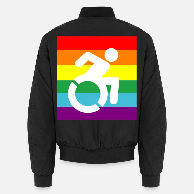 Behinderte, Schwule, Rollstuhl, Pride, LGBTQ # Unisex Bomberjacke