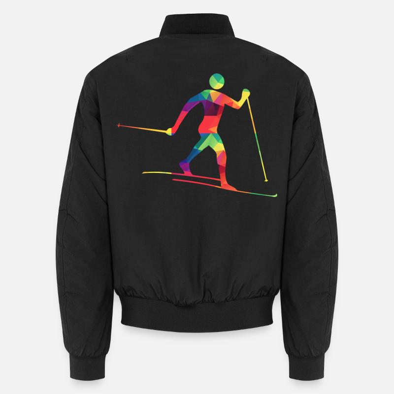 Bunter Langläufer - Unisex Bomberjacke - Schwarz