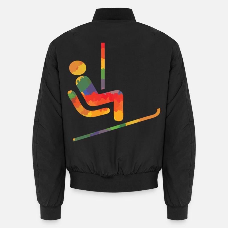 Farbiger Ski Läufer Unisex Bomberjacke