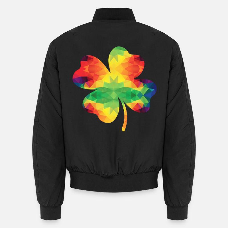 Buntes Kleeblatt Unisex Bomberjacke