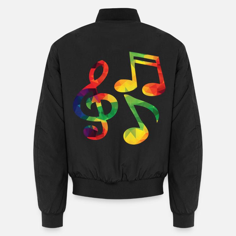 Notes de musique colorées Bomber unisexe