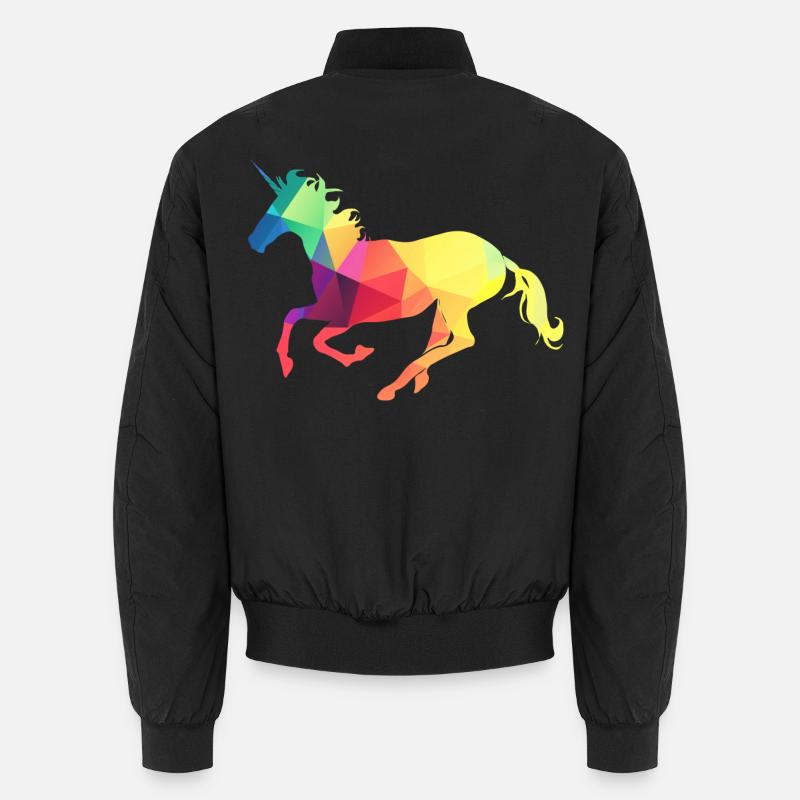 Buntes Einhorn Unisex Bomberjacke