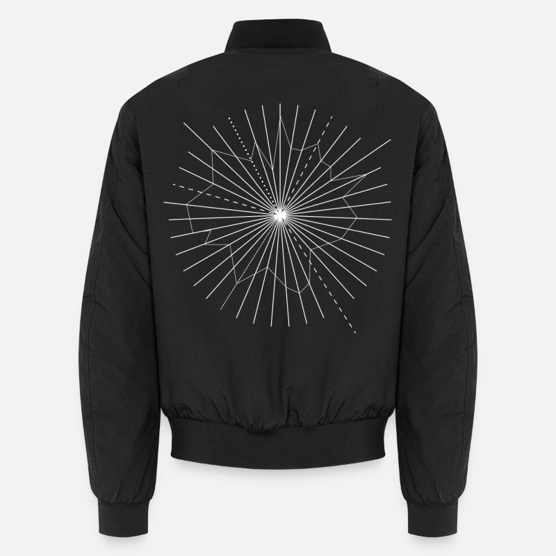 Radial rays - Unisex Bomber Jacket - black