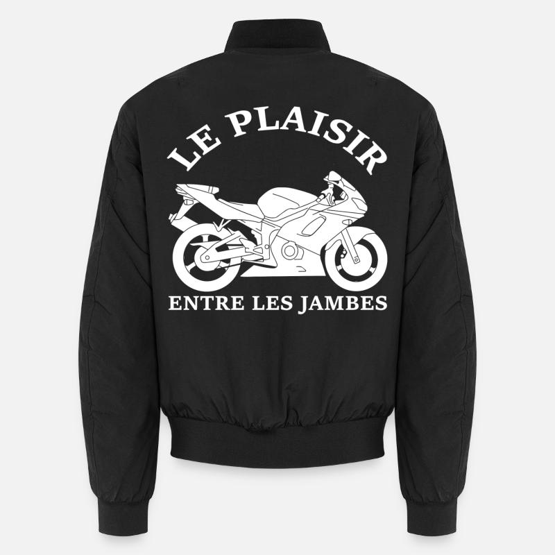 Le plaisir de la moto - Bomber unisexe - noir