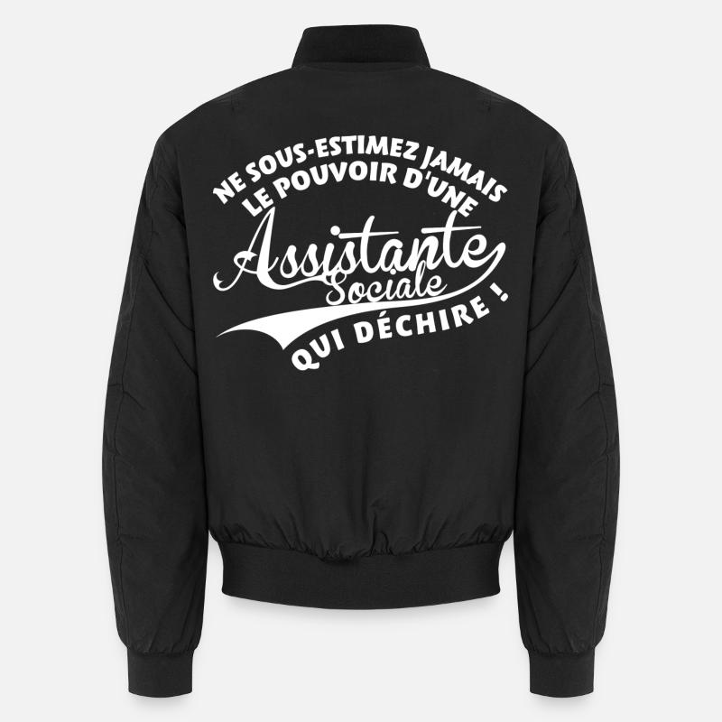 Assistante Sociale qui déchire Bomber unisexe