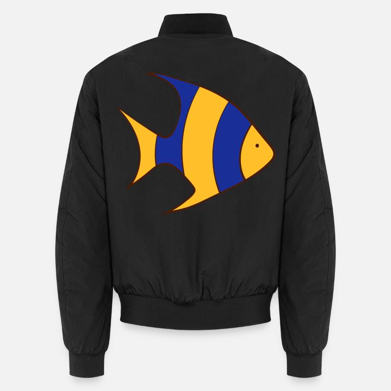 fish - Unisex Bomber Jacket - black