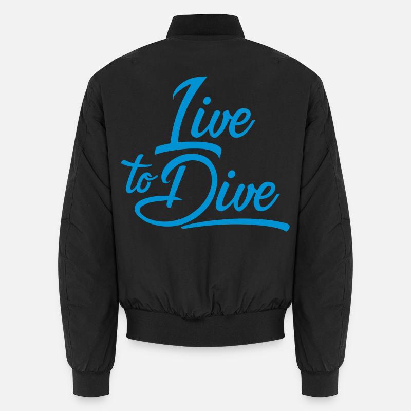 diving - Unisex Bomber Jacket - black