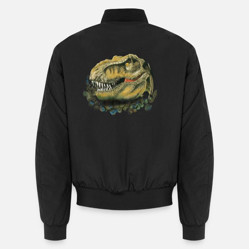 Dinosaur - Unisex Bomber Jacket - black