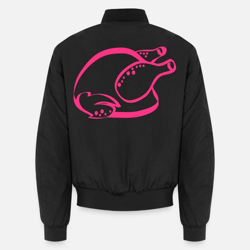 chicken - Unisex Bomber Jacket - black