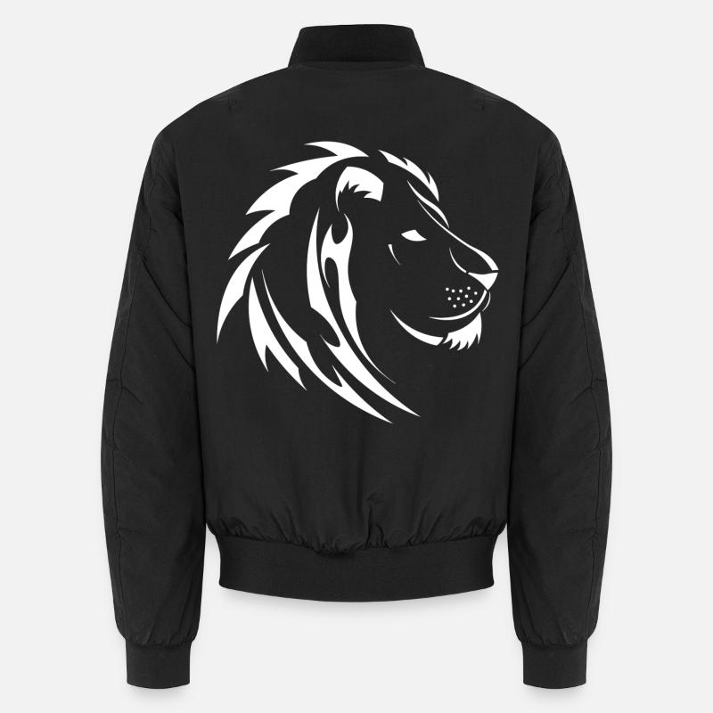 Tribal Lion - Unisex Bomber Jacket - black