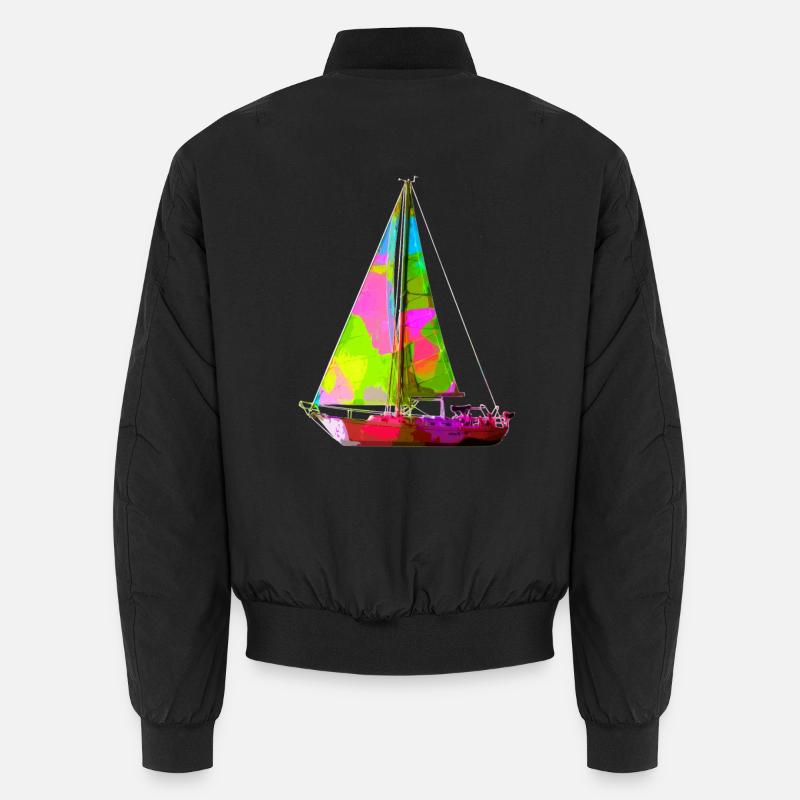 Buntes Segelboot Unisex Bomberjacke