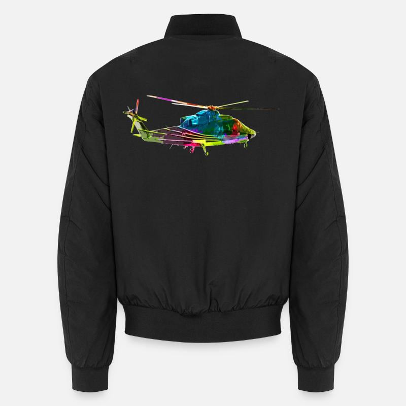 Bunter Helikopter Unisex Bomberjacke