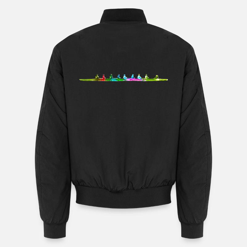 Colorful eighth rowing boat Unisex Bomber Jacket