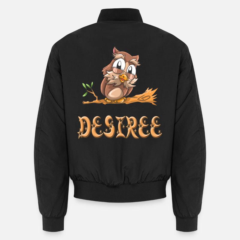Eule Desiree - Unisex Bomberjacke - Schwarz