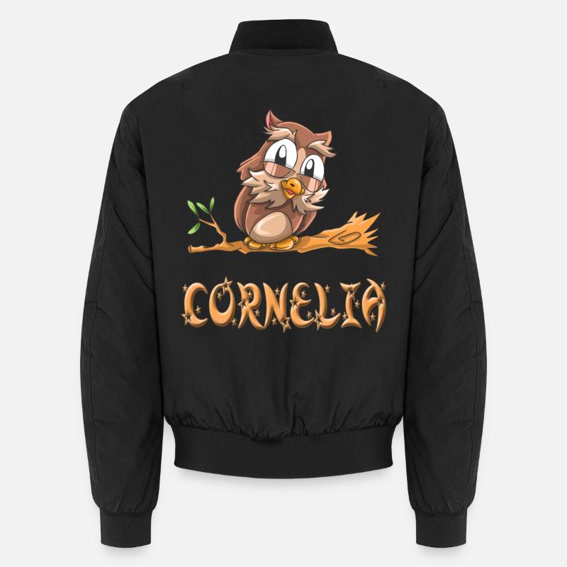 Eule Cornelia - Unisex Bomberjacke - Schwarz