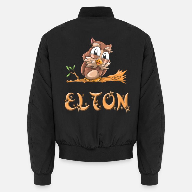 Owl Elton - Unisex Bomber Jacket - black