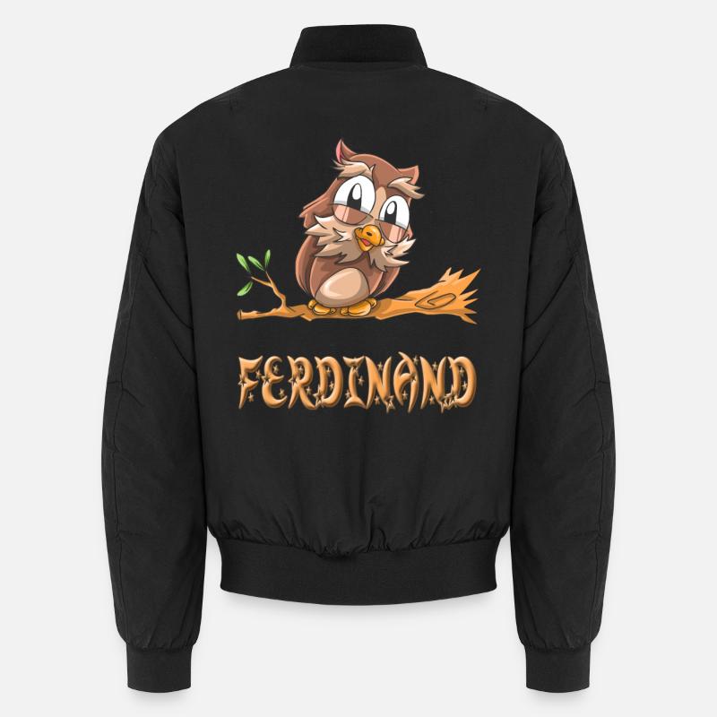 Eule Ferdinand - Unisex Bomberjacke - Schwarz