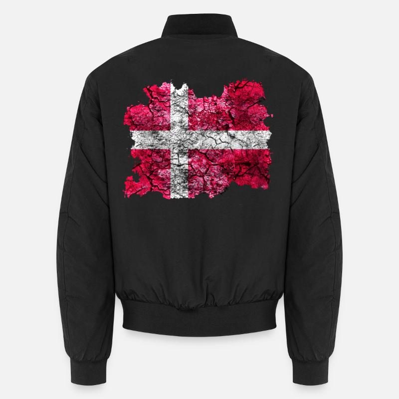 Danemark Drapeau Vintage Bomber unisexe