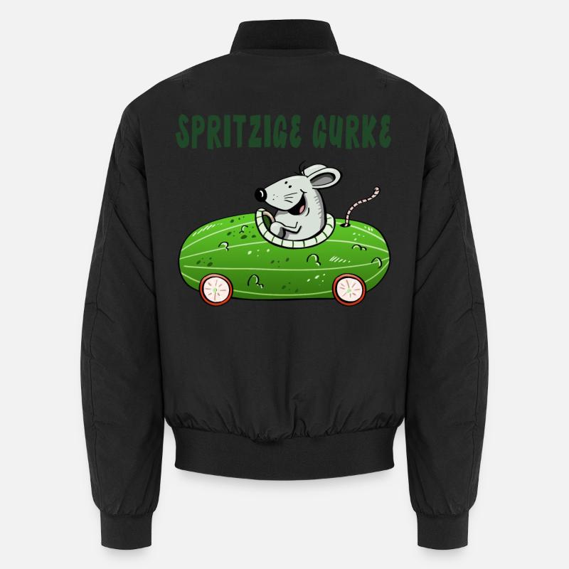 Spritzige Gurke - Spritztour - Auto - Maus Unisex Bomberjacke