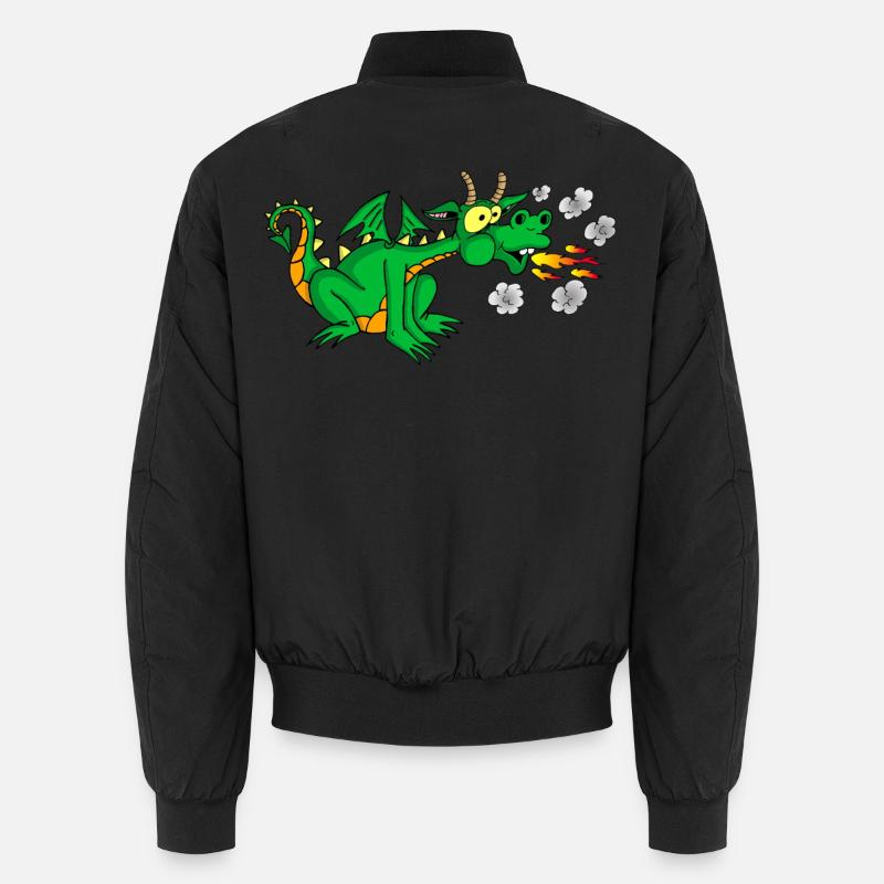 Green dragon - Unisex Bomber Jacket - black