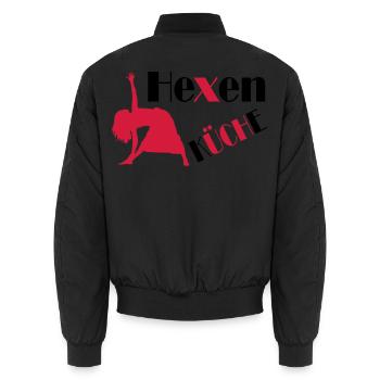 kochen - Unisex Bomberjacke - Schwarz - Hinten - AI Model Male 185 light (185cm)