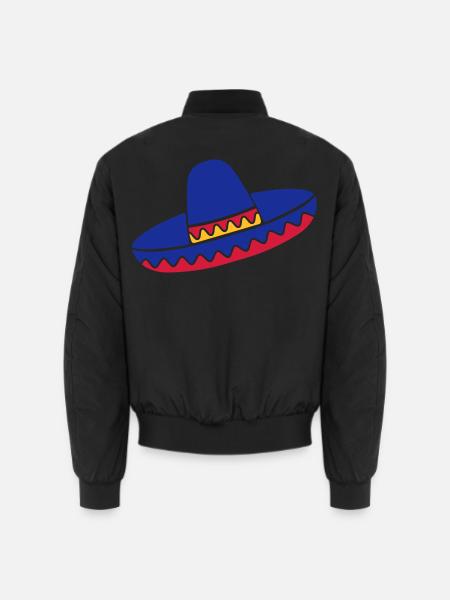 Sombrero Azul de Fiesta - Unisex Bomber Jacket - black