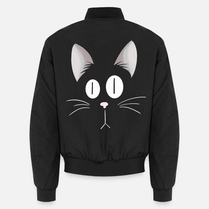 Katzengesicht I Katze Kopf I Gesicht Unisex Bomberjacke
