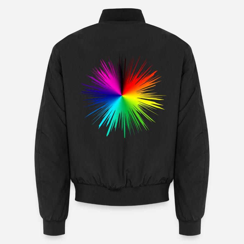 Explosion de couleur rafale radiale Bomber unisexe
