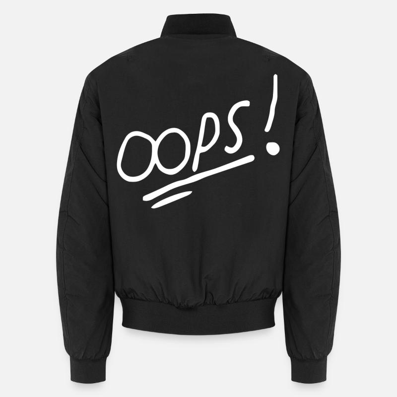 Vibrant Oops Conception de texte manuscrit Bomber unisexe