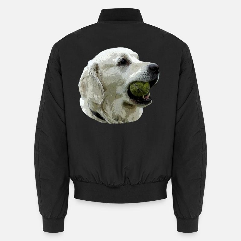 Labrador mit Ball - Unisex Bomberjacke - Schwarz