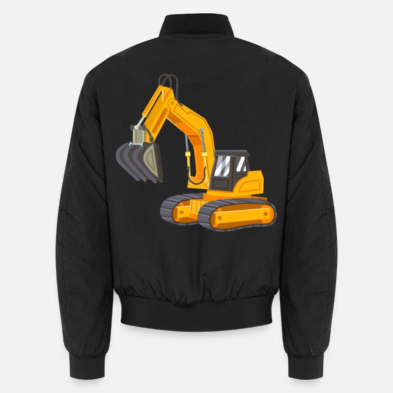 Gelber Bagger Unisex Bomberjacke