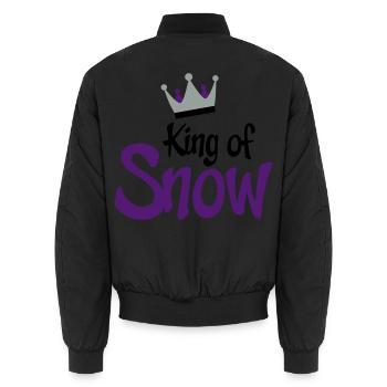 snowboarding - Unisex Bomber Jacket - black - Back - AI Model Male 185 light (185cm)