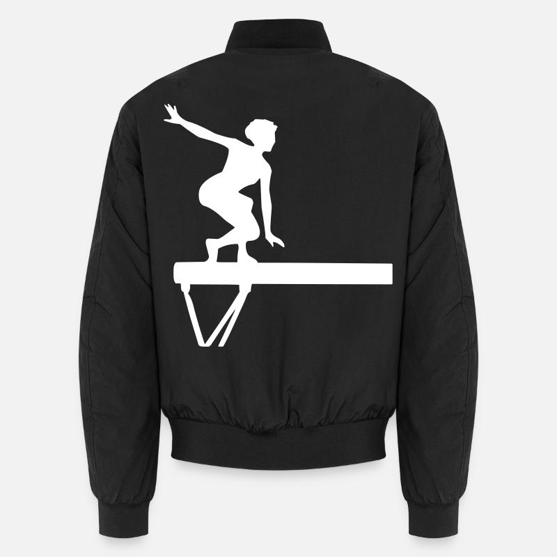 Turnen - Schwebebalken - Unisex Bomberjacke - Schwarz