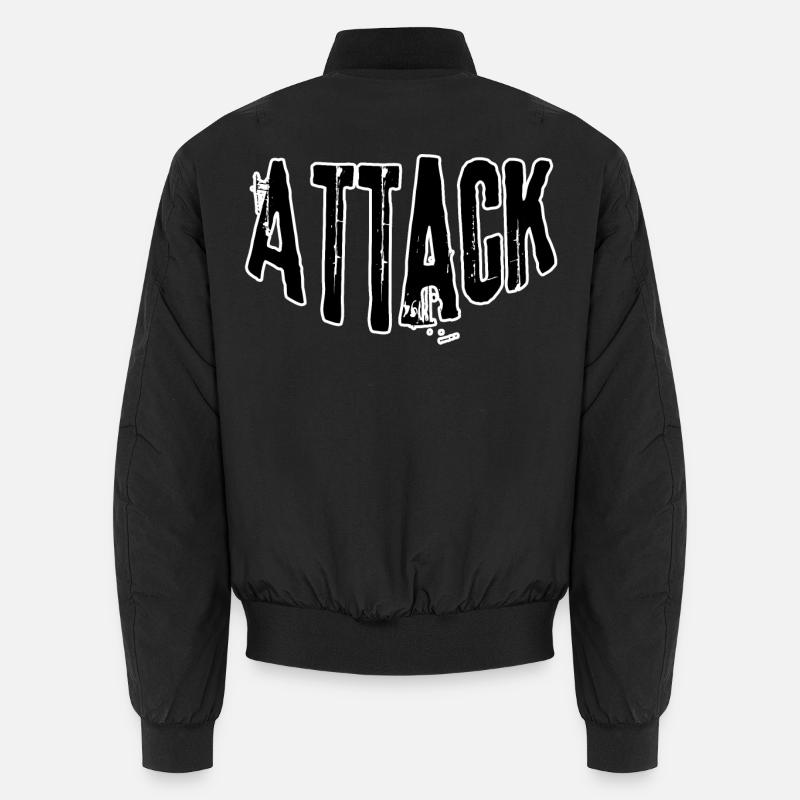 Angriffs-Grunge Schriftzug Unisex Bomberjacke
