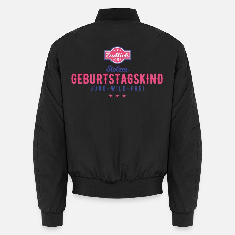 Endlich 18 Geburtstagskind Stolzes Design Unisex Bomberjacke