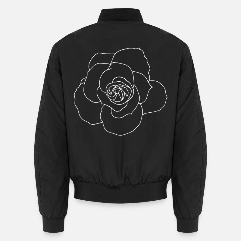 Rose blanche Bomber unisexe