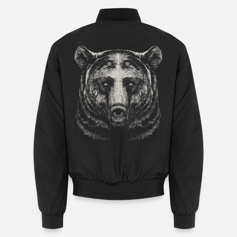Bär - Unisex Bomberjacke - Schwarz