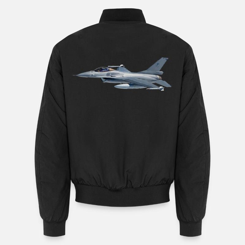F-16 - Unisex Bomber Jacket - black