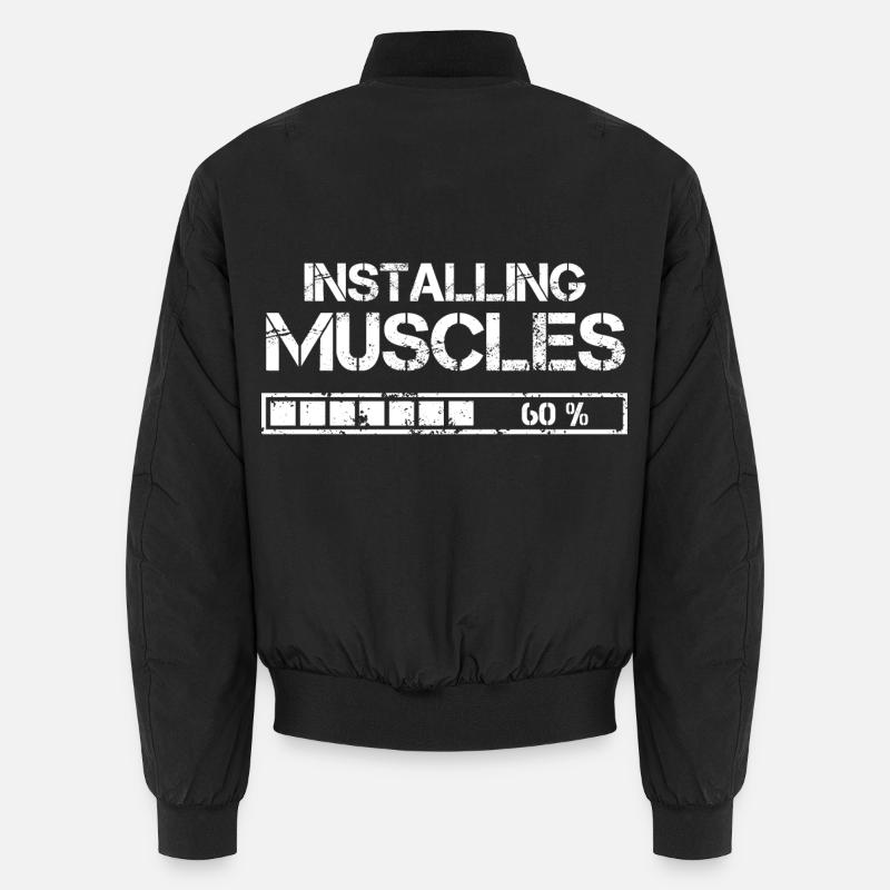 Installer des muscles - Bomber unisexe - noir