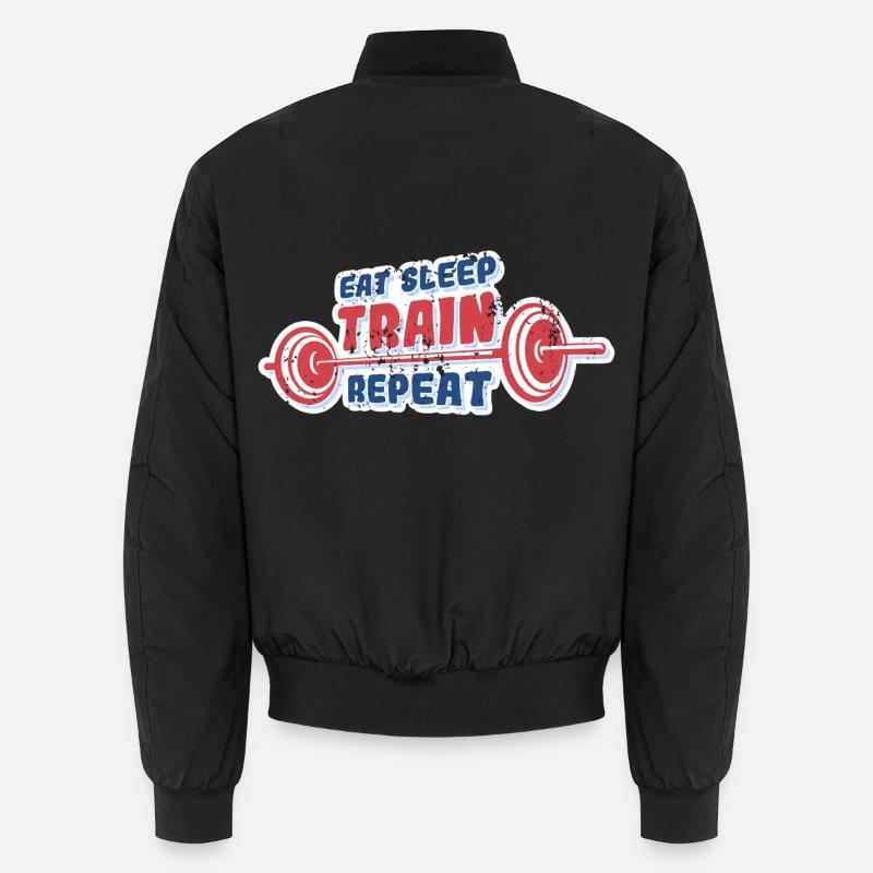Eat Sleep Train Repeat Unisex Bomberjacke
