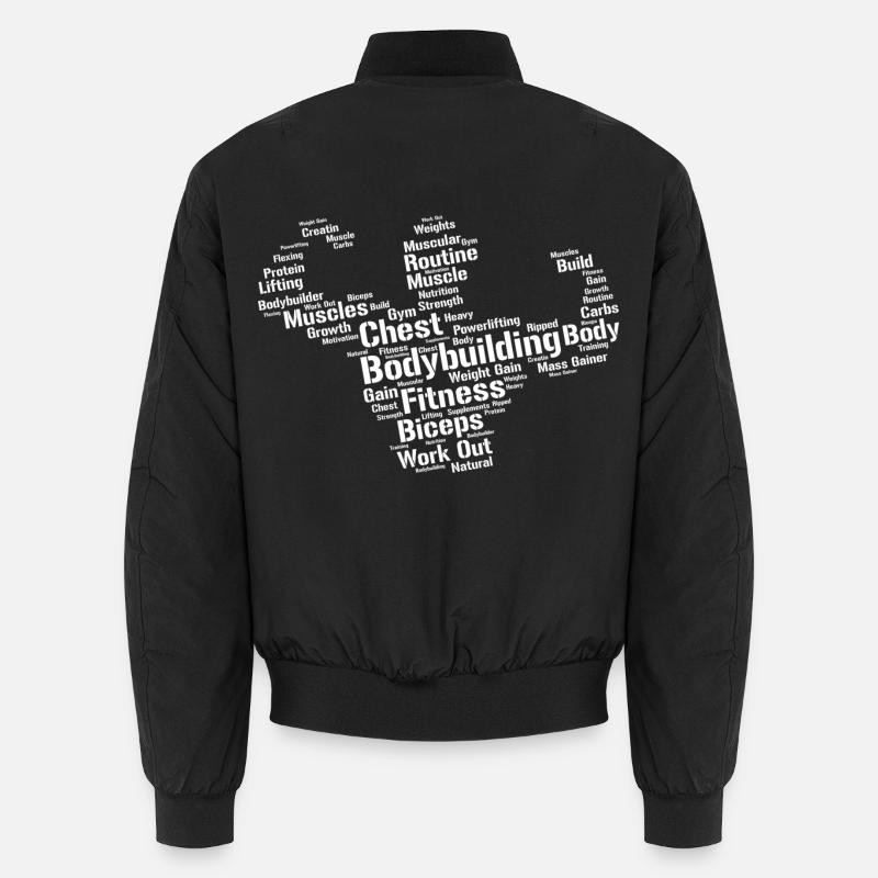 Bodybuilder - Bomber unisexe - noir